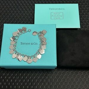 Tiffany & CoMulti Heart Charm Bracelet - Silver